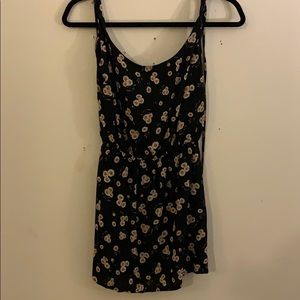 Mini flower print dress.
